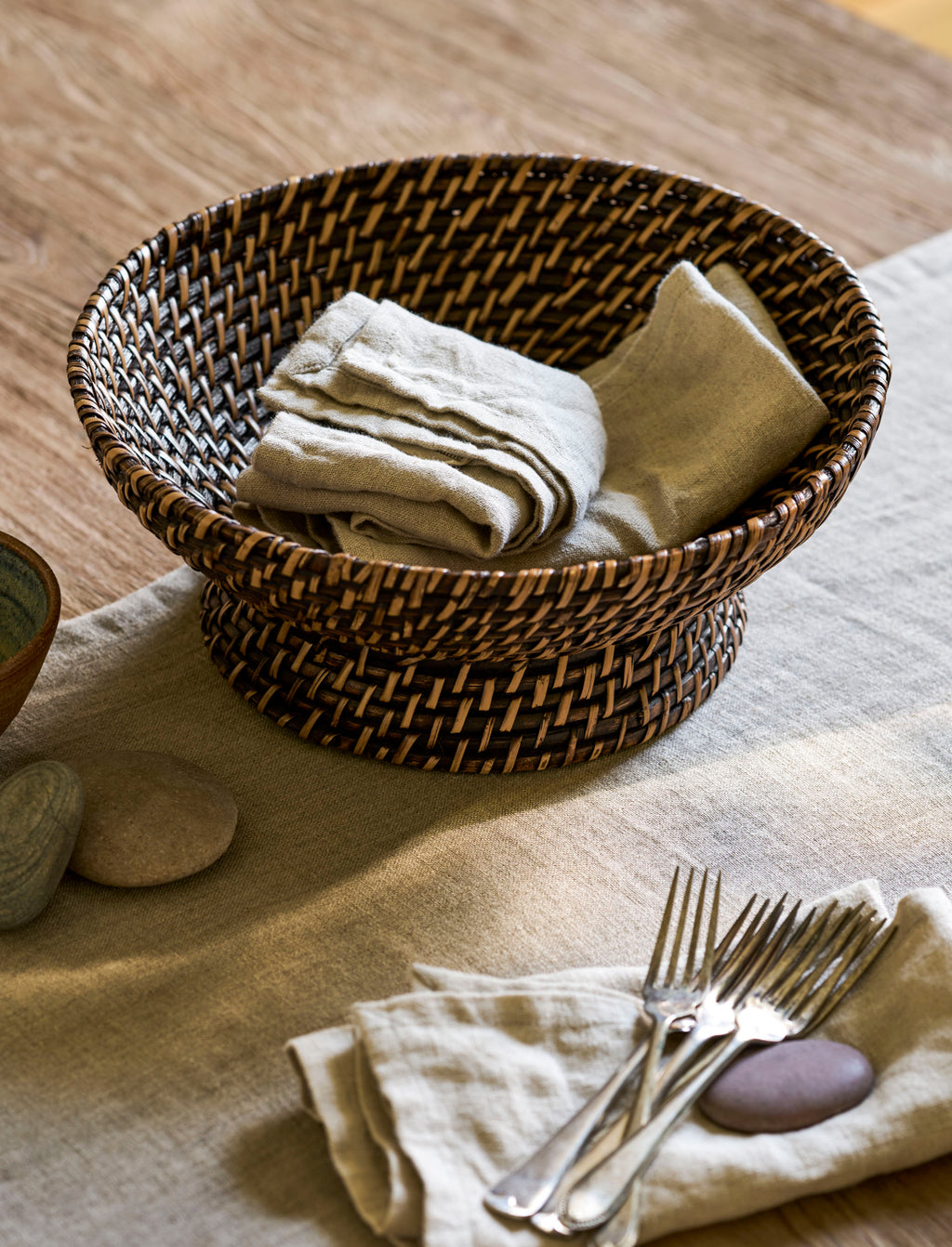Wittering Bowl - Rattan, Antique Brown