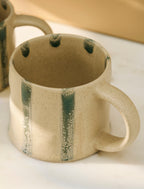 Woolstone Stoneware Striped Mugs - Rosemary (Set of 2)