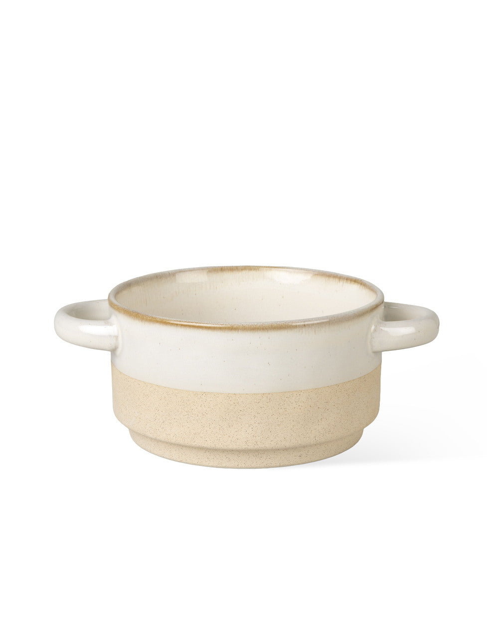 Blandon Half Glazed Bowls Stoneware (White)