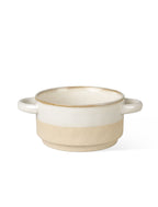 Blandon Half Glazed Bowls Stoneware (White)
