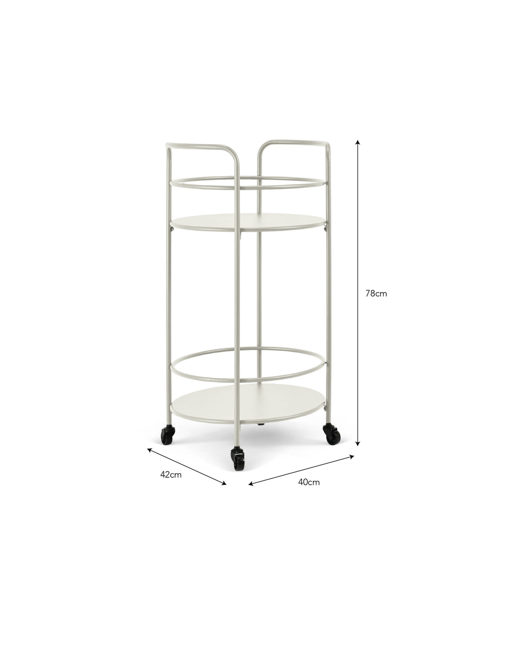 Rive Droite Drinks Trolley - Powder Coated Steel (Clay)