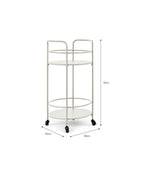Rive Droite Drinks Trolley - Powder Coated Steel (Clay)