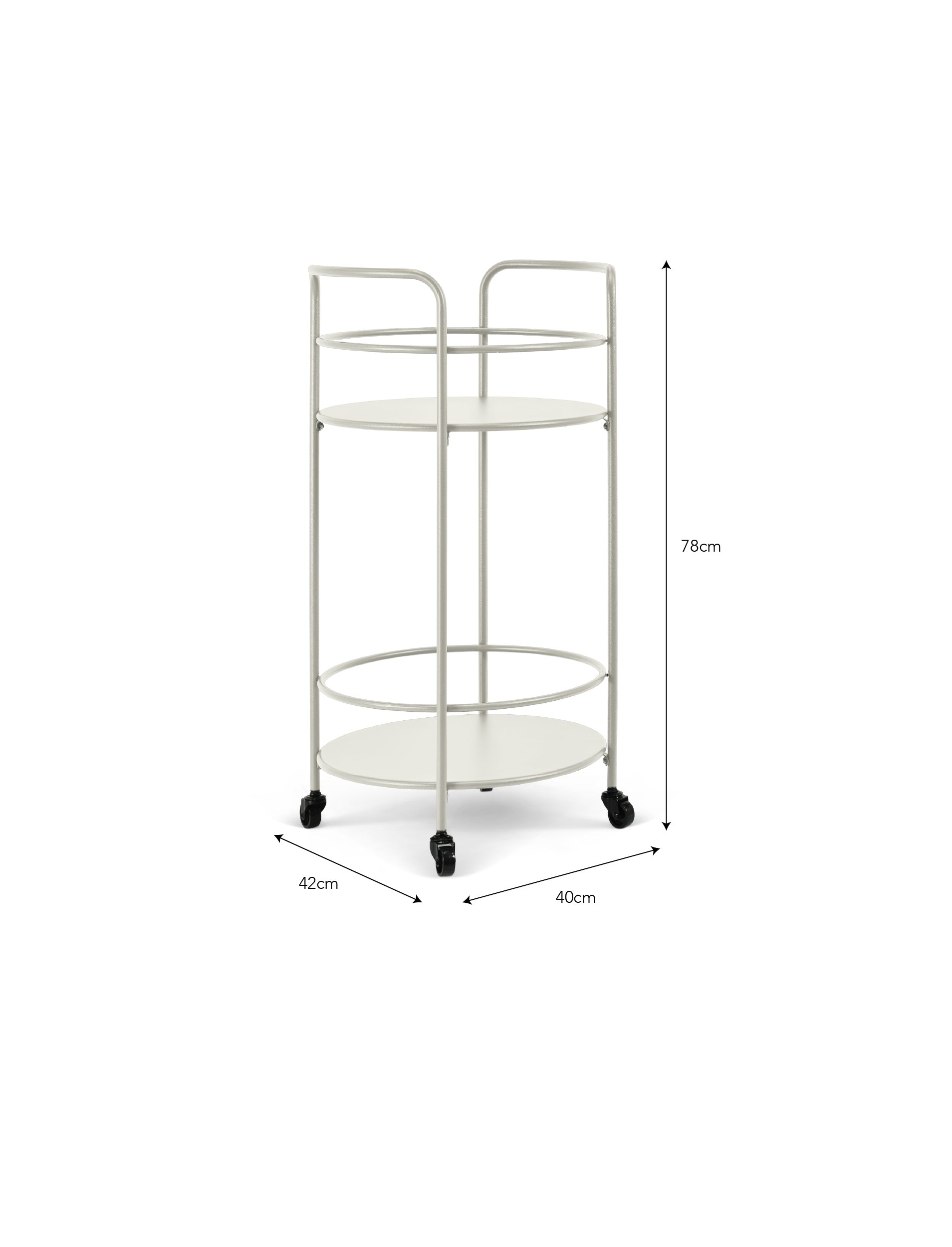 Rive Droite Drinks Trolley - Powder Coated Steel (Clay)