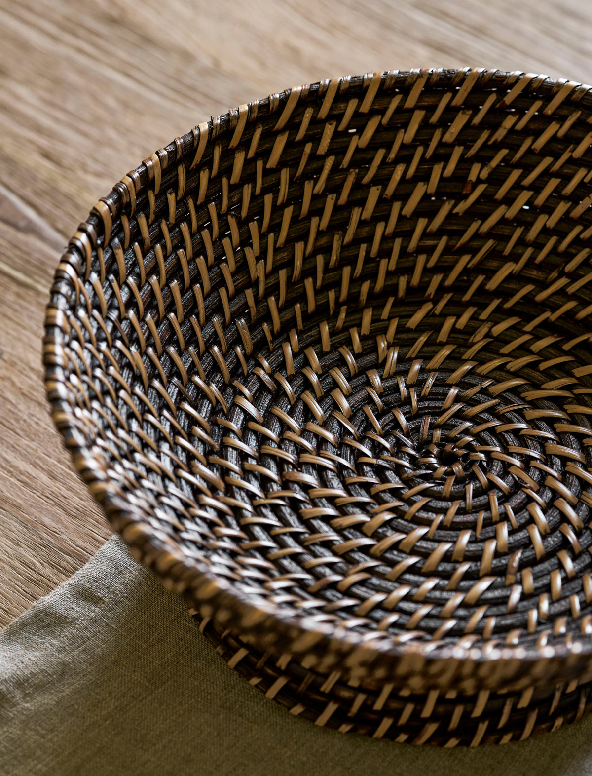 Wittering Bowl - Rattan, Antique Brown