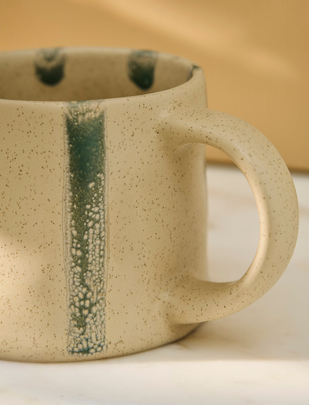 Woolstone Stoneware Striped Mugs - Rosemary (Set of 2)