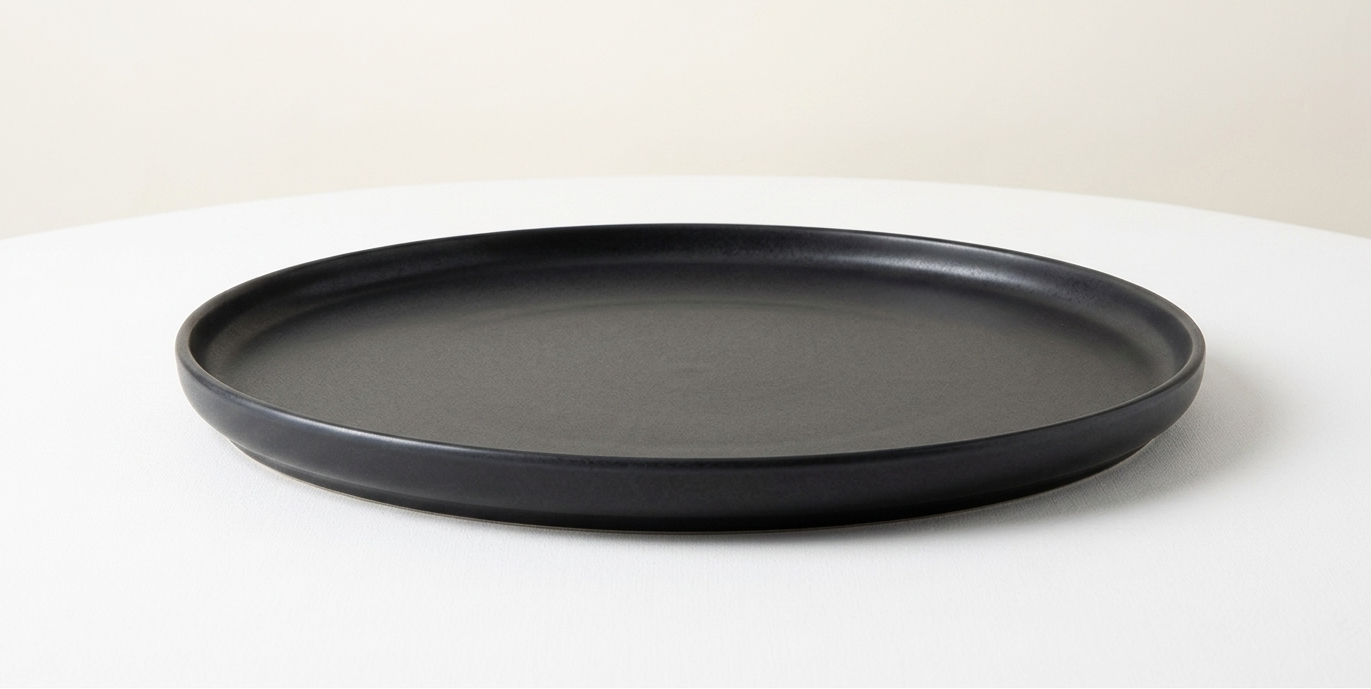 Black Ceramic Serving Platter