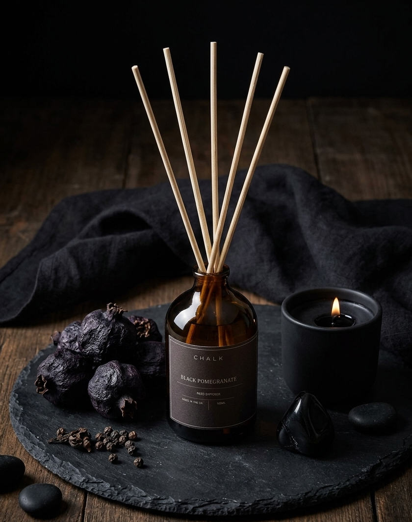 CHALK Amber Jar Reed Diffuser - Black Pomegranate 100ml