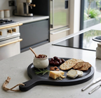 Black Mango Wood Board with Handle - 30cm