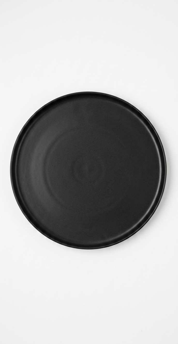 Black Ceramic Serving Platter