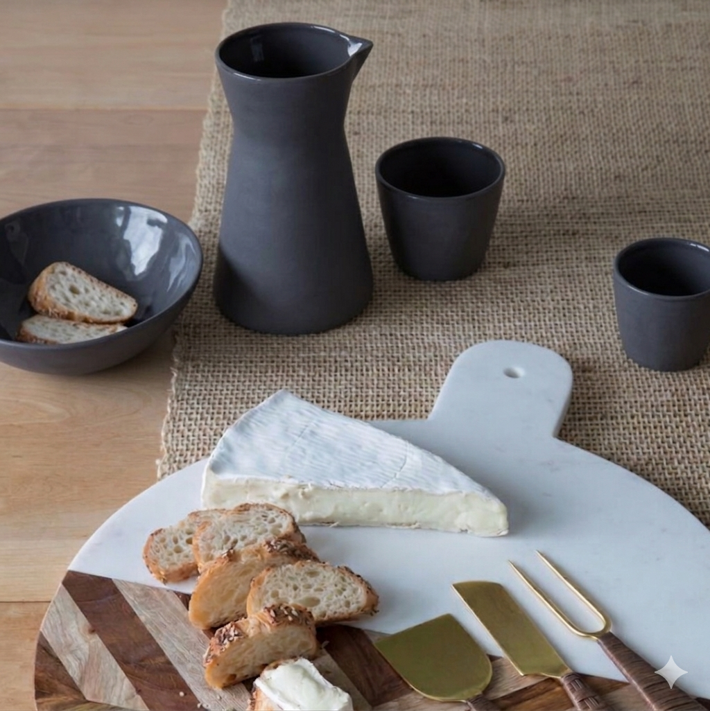 Tam Stoneware Carafe - Slate Grey