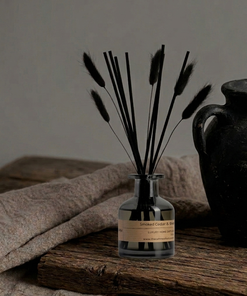 Smoked Cedar & Bergamot Reed Diffuser - Black