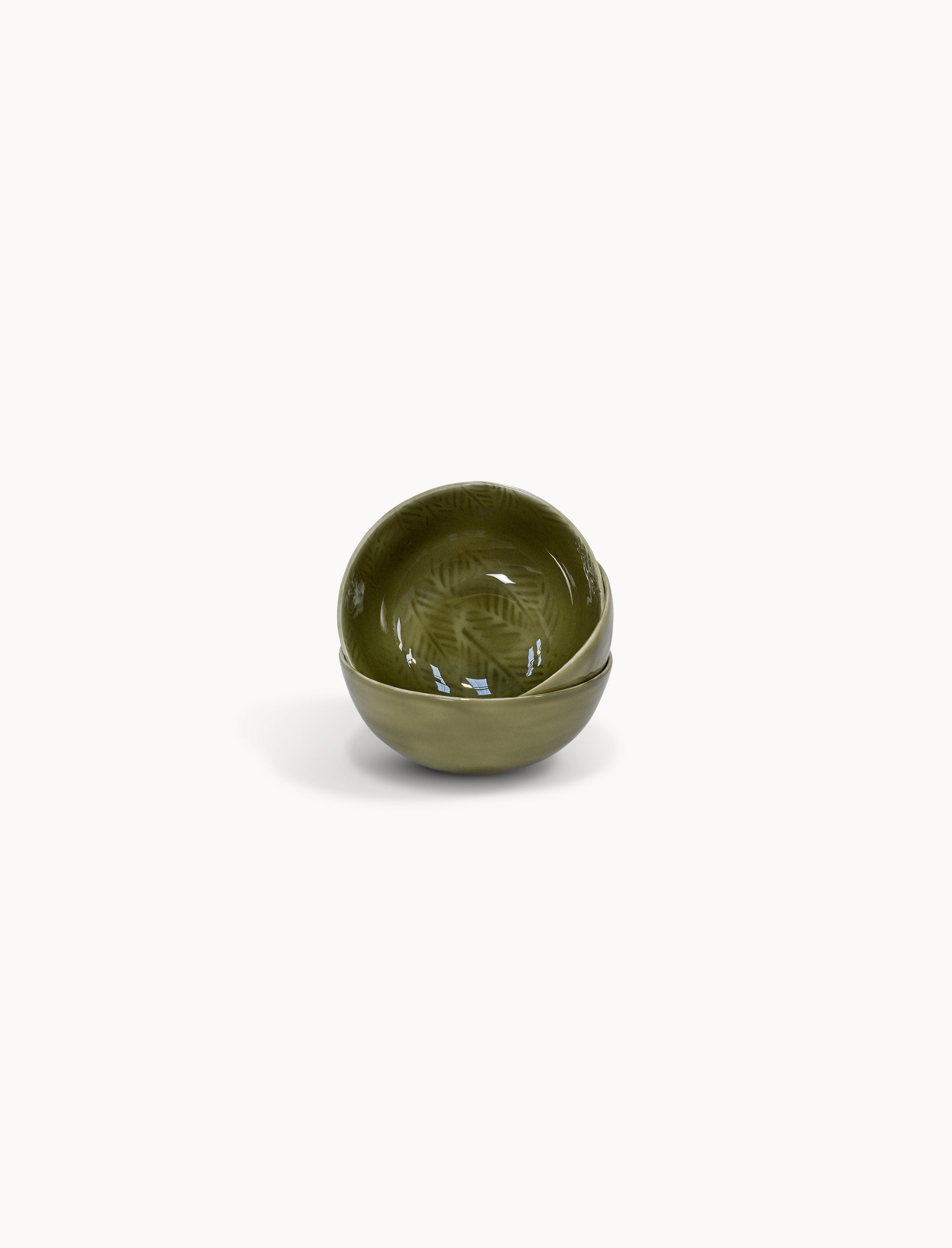 Alvescot Aluminium Nibble Bowls - Moss Green (Set of 3)