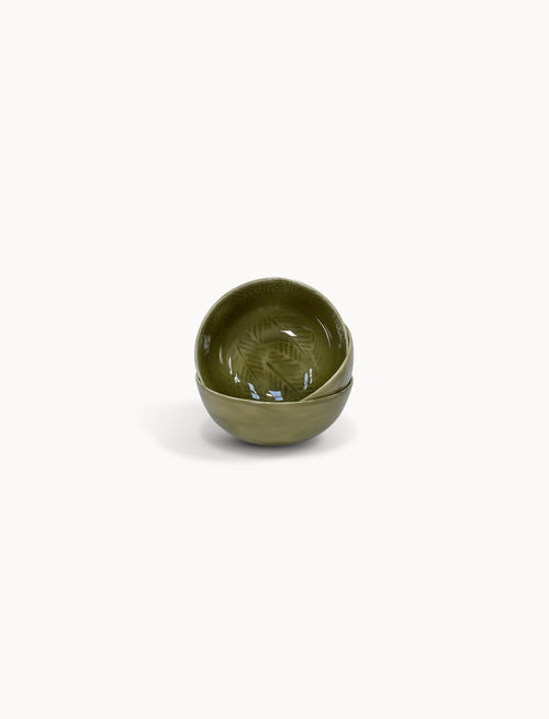 Alvescot Aluminium Nibble Bowls - Moss Green (Set of 3)
