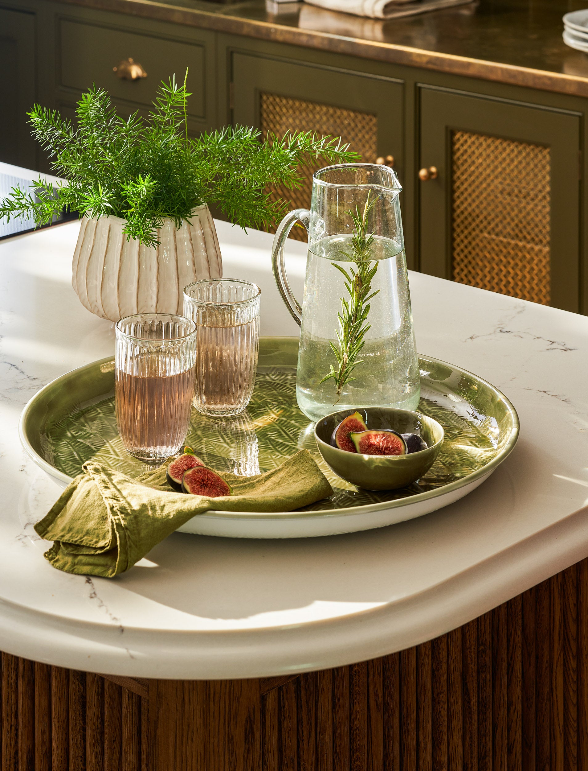 Alvescot Iron Tray - Moss Green