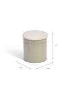 Brompton Canister - Powder Coated Steel & Marble (Clay)