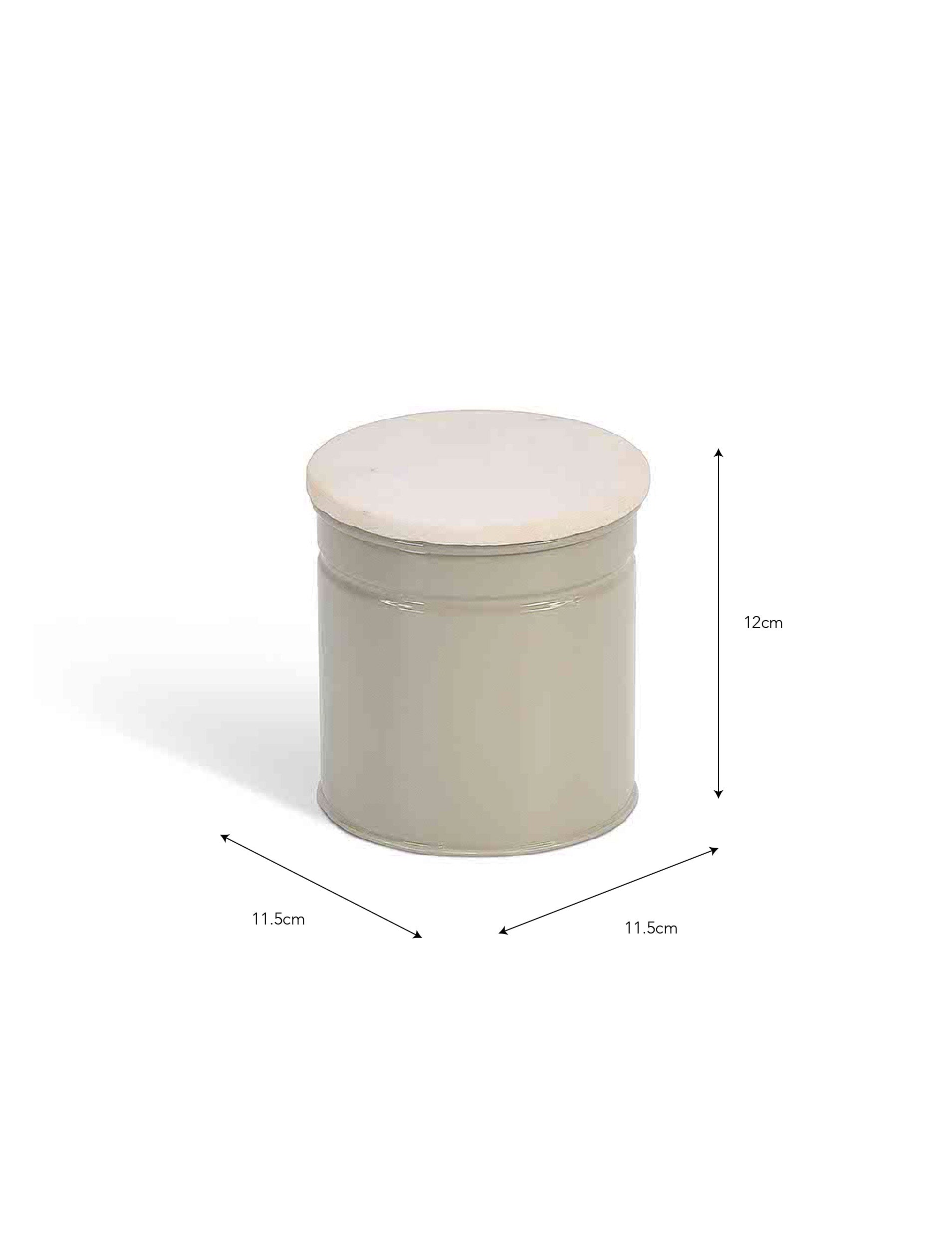 Brompton Canister - Powder Coated Steel & Marble (Clay)