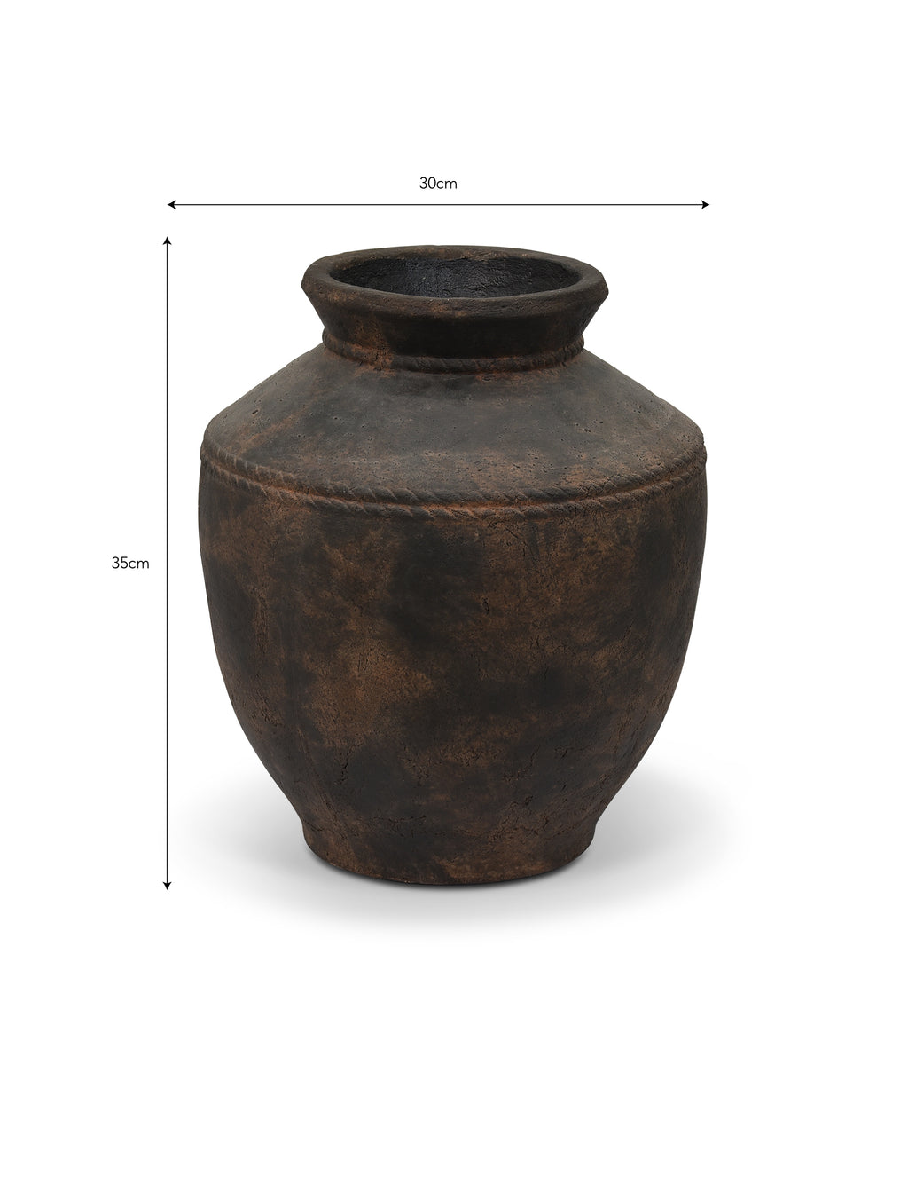 Portesham Antique Brown Vase - Large