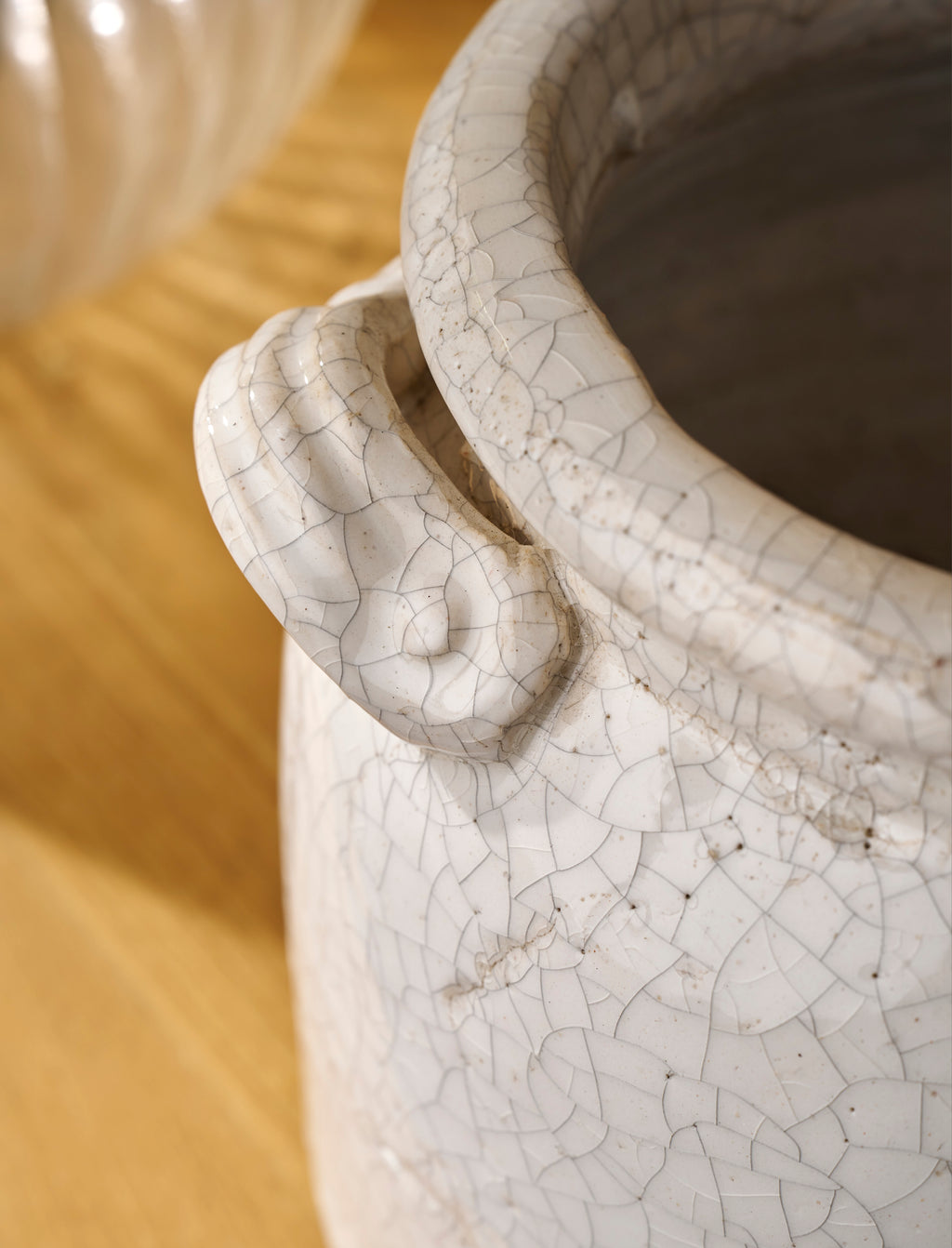 Ravello White Pot With Handles - 21cm