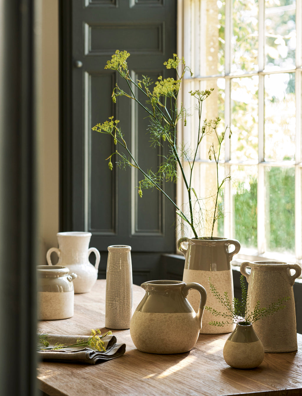 Stratford Stoneware Pot With Handles - Flint