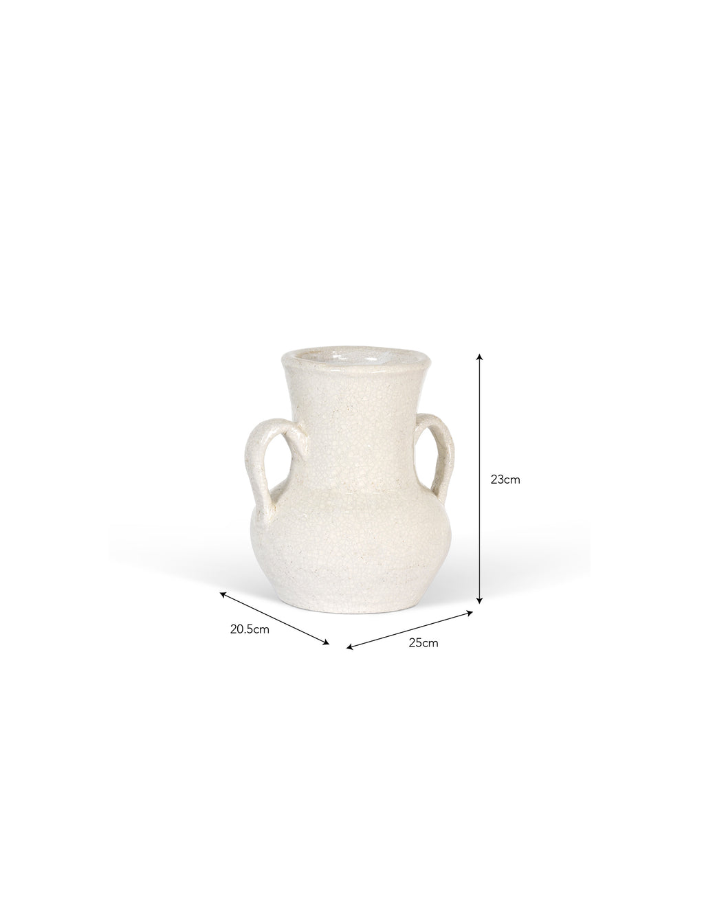 Ravello Vase With Handles - Stoneware (White)