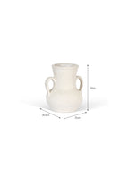 Ravello Vase With Handles - Stoneware (White)