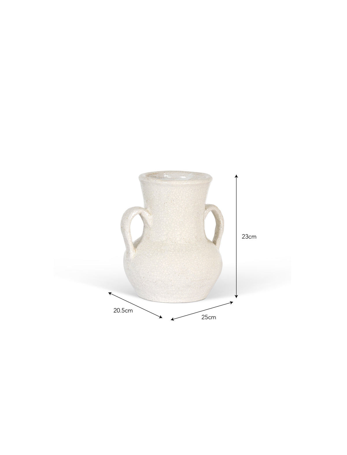 Ravello Vase With Handles - Stoneware (White)