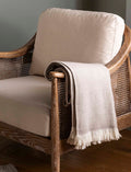 Stockwell Natural Wool Herringbone Throw