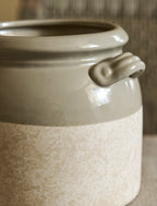 Stratford Stoneware Pot With Handles - Flint