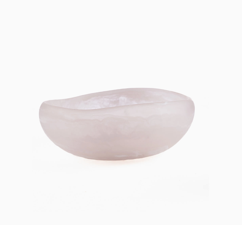 The Resin Organic Bowl - Pink White