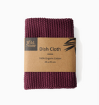 Dish Cloth - Burgundy 100% Organic Cotton