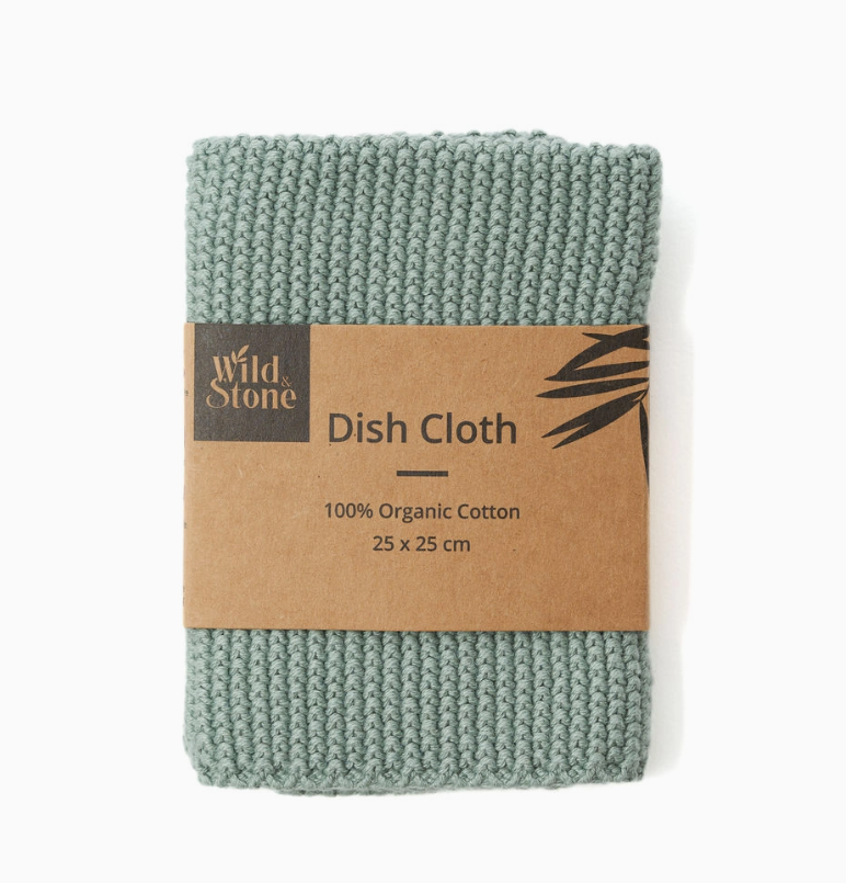 Dish Cloth - Moss Green 100% Organic Cotton