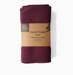 Hand Towel - Burgundy 100% Organic Cotton