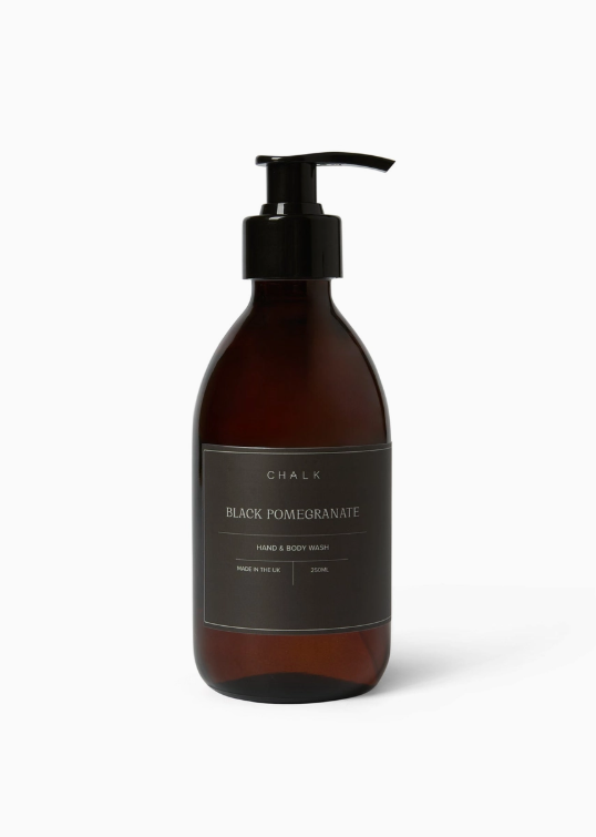 CHALK Amber Glass Hand & Body Wash - Black Pomegranate 250ml