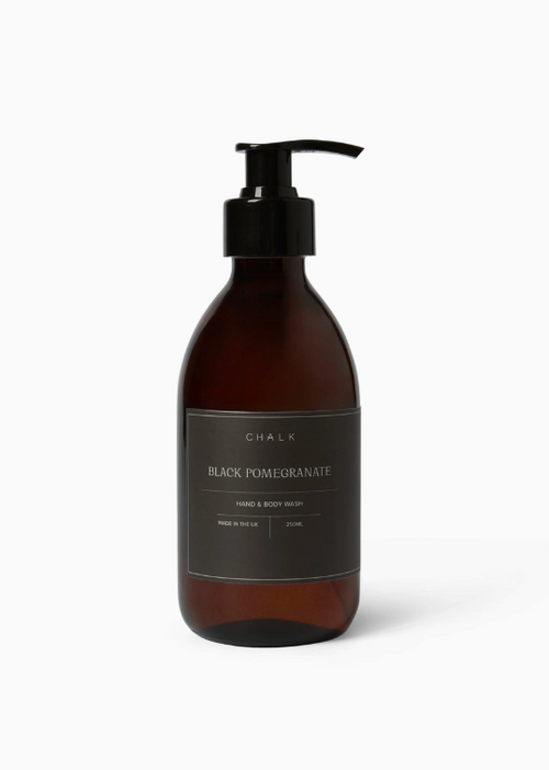 CHALK Amber Glass Hand & Body Wash - Black Pomegranate 250ml