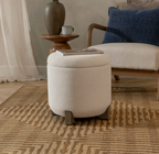 Neven Storage Footstool - Ecru