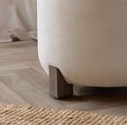 Neven Storage Footstool - Ecru