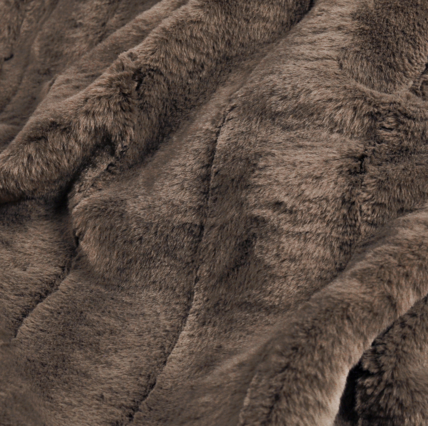 Empress Faux Fur Throw - Taupe