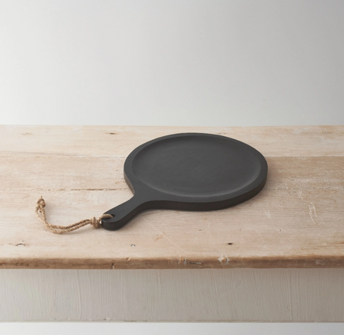 Black Mango Wood Board with Handle - 30cm