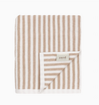 Hebden Striped Cotton Hand Towel -  Natural