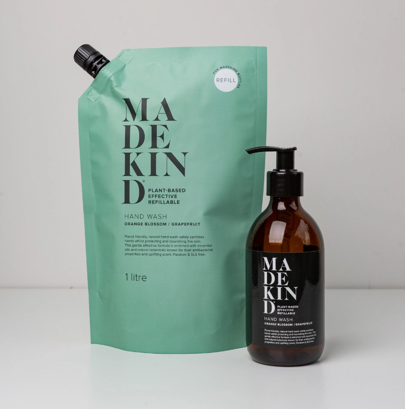MadeKind Natural Hand Wash - Orange Blossom & Grapefruit - 1ltr (Refill)