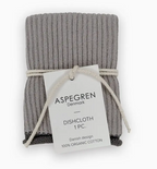 Knitted Dishcloth - Ripple - Dove