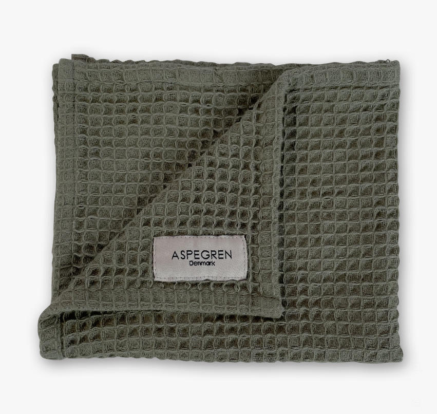 Olive Waffle Tea Towel