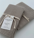 Oyster Gray Waffle Dishcloths - Set of 2