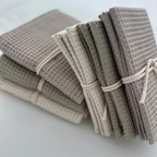 Oyster Gray Waffle Dishcloths - Set of 2