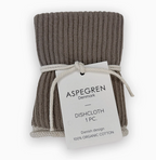 Knitted Dishcloth - Ripple - Truffle