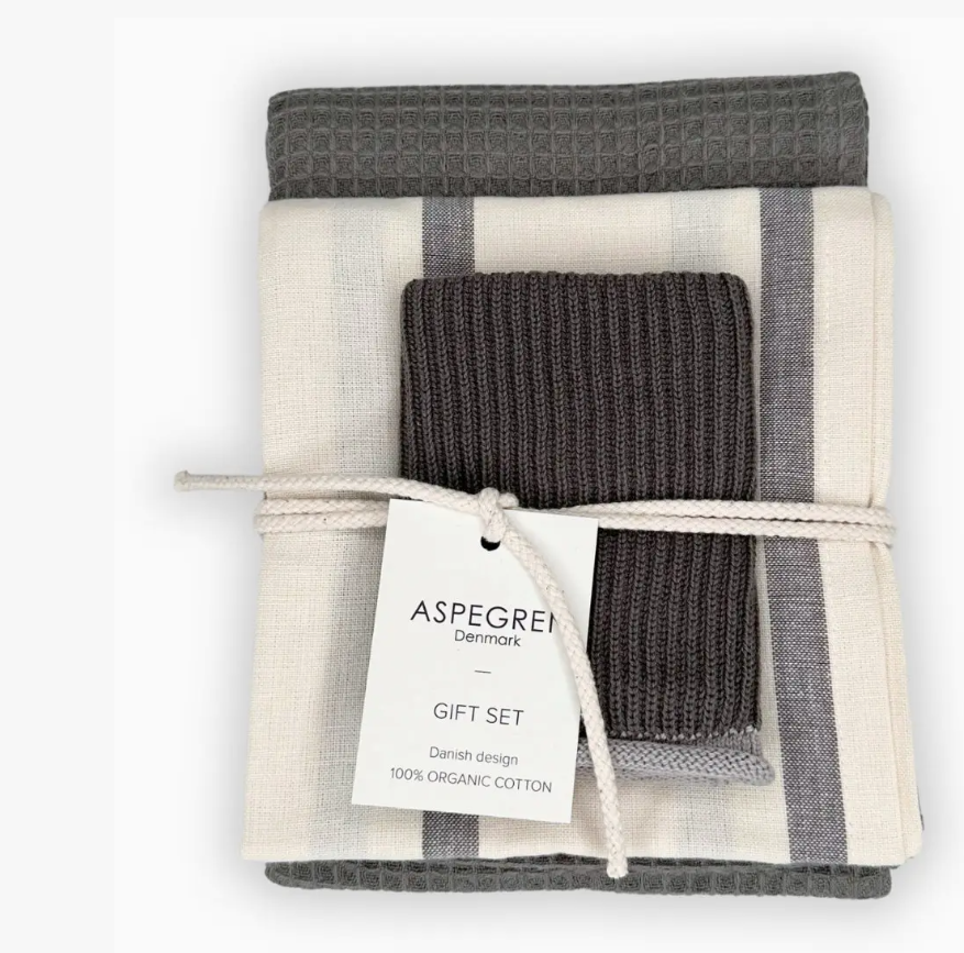 Graphite Tea Towel & Dish Cloth Gift Set