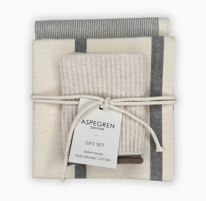 Smoked Salt Tea Towel & Dish Cloth Gift Set