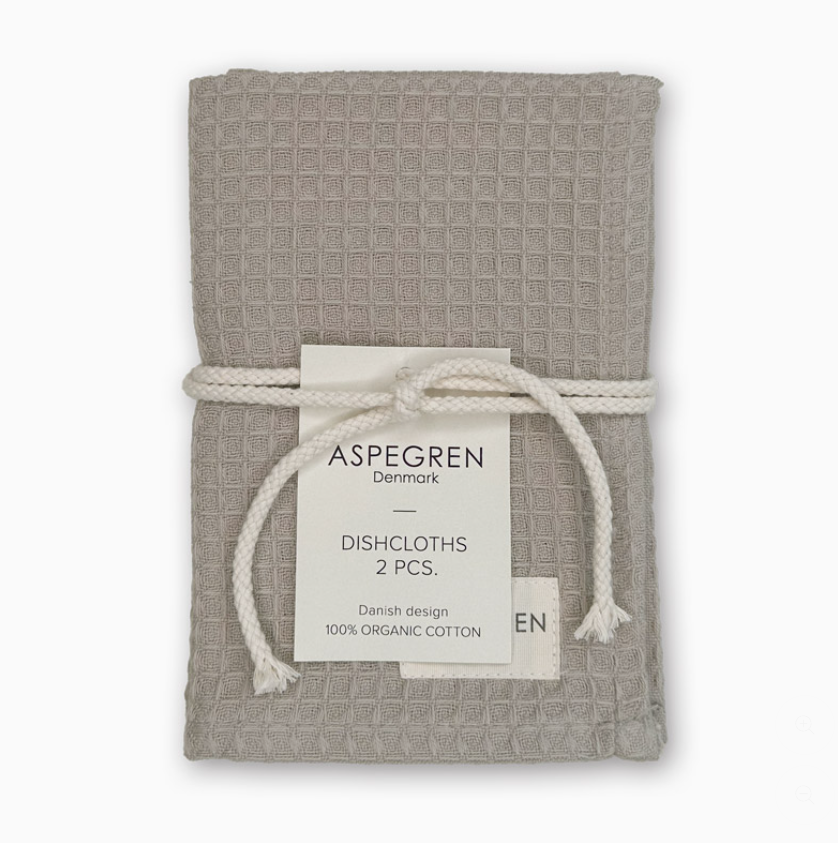 Steel Gray Waffle Dishcloths - Set of 2