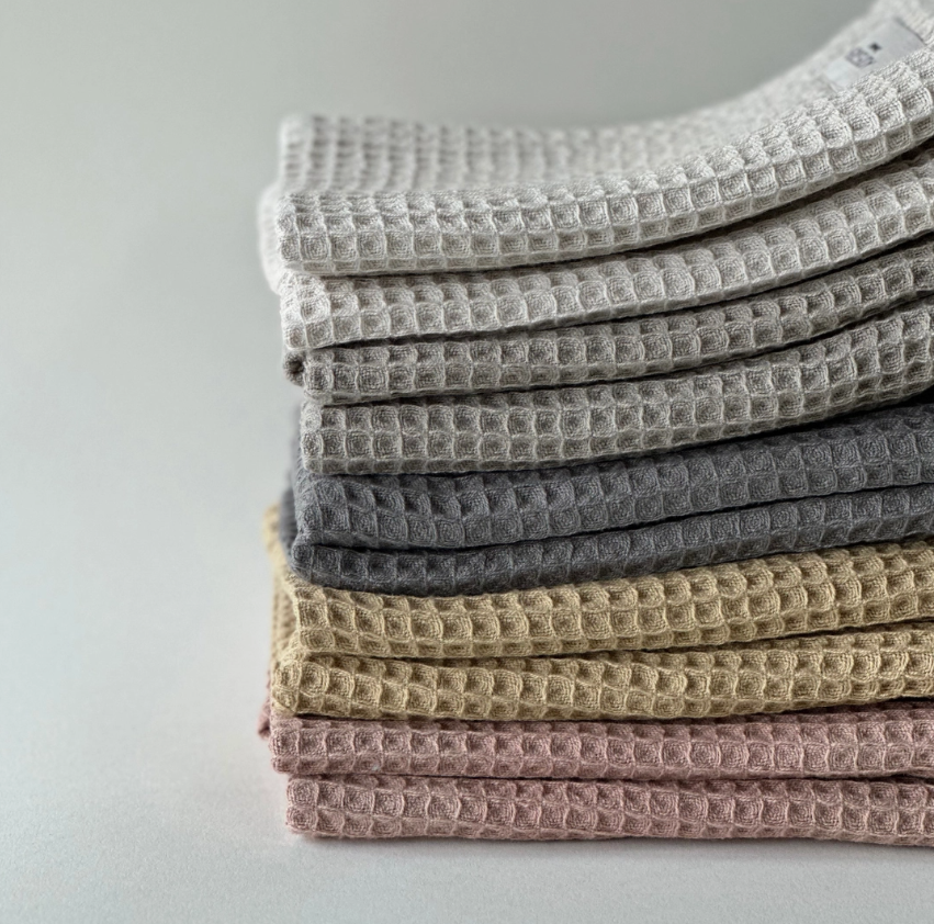 Steel Gray Waffle Dishcloths - Set of 2