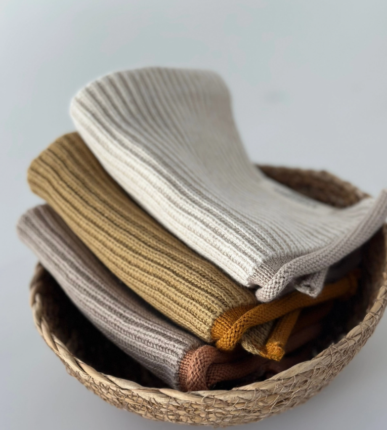 Knitted Dishcloth - Ripple - Birch